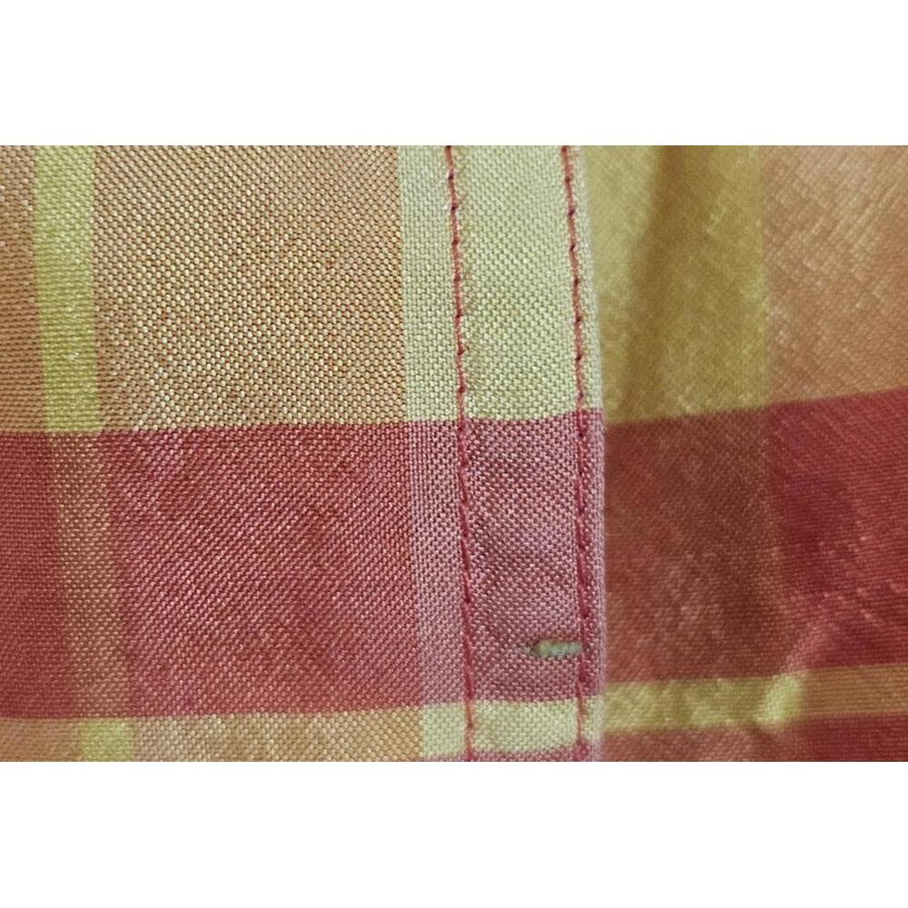 Vintage Mureli 100% Silk Plaid Jacket Gold Buttons - M/Fits Modern L - Picture 12 of 15